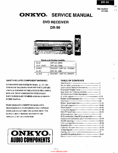 onkyo DR90 onkyo  DR90 service manual